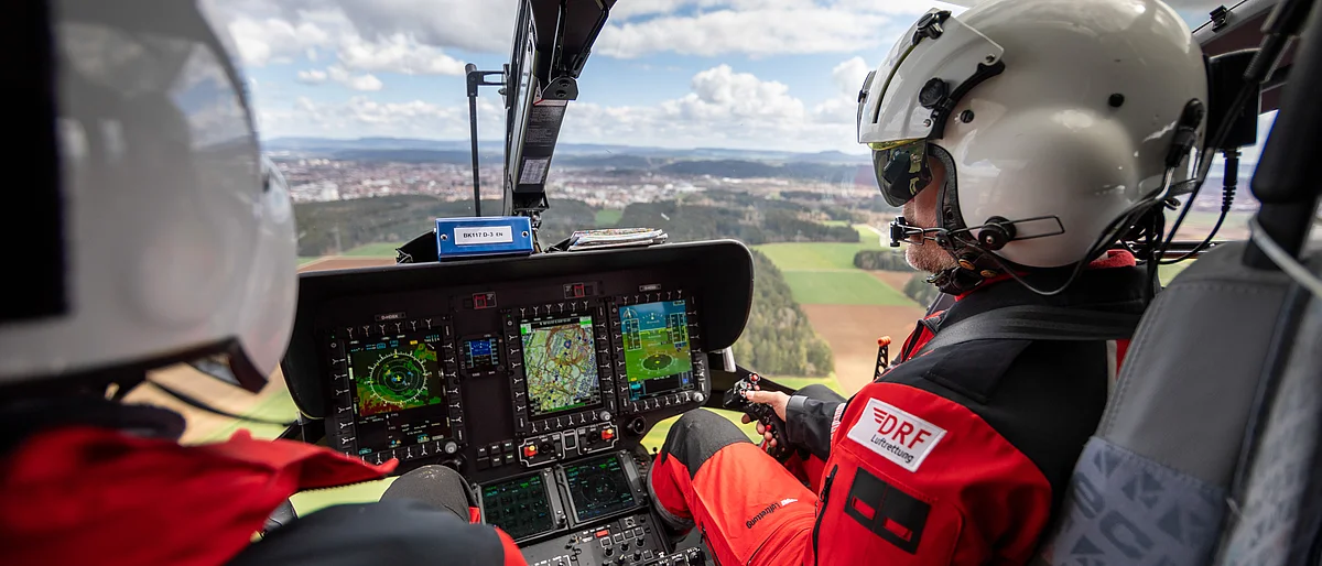 Windentraining der DRF Luftrettung mit Rettungshubschrauber